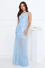 Whispering Glow Maxi Dress Blue