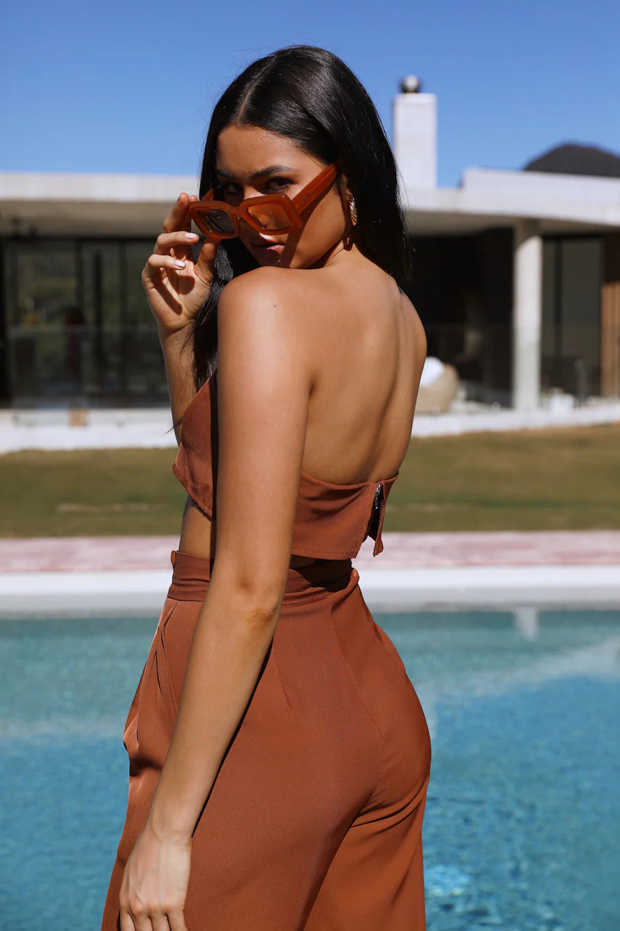 Blind Love Crop Brown