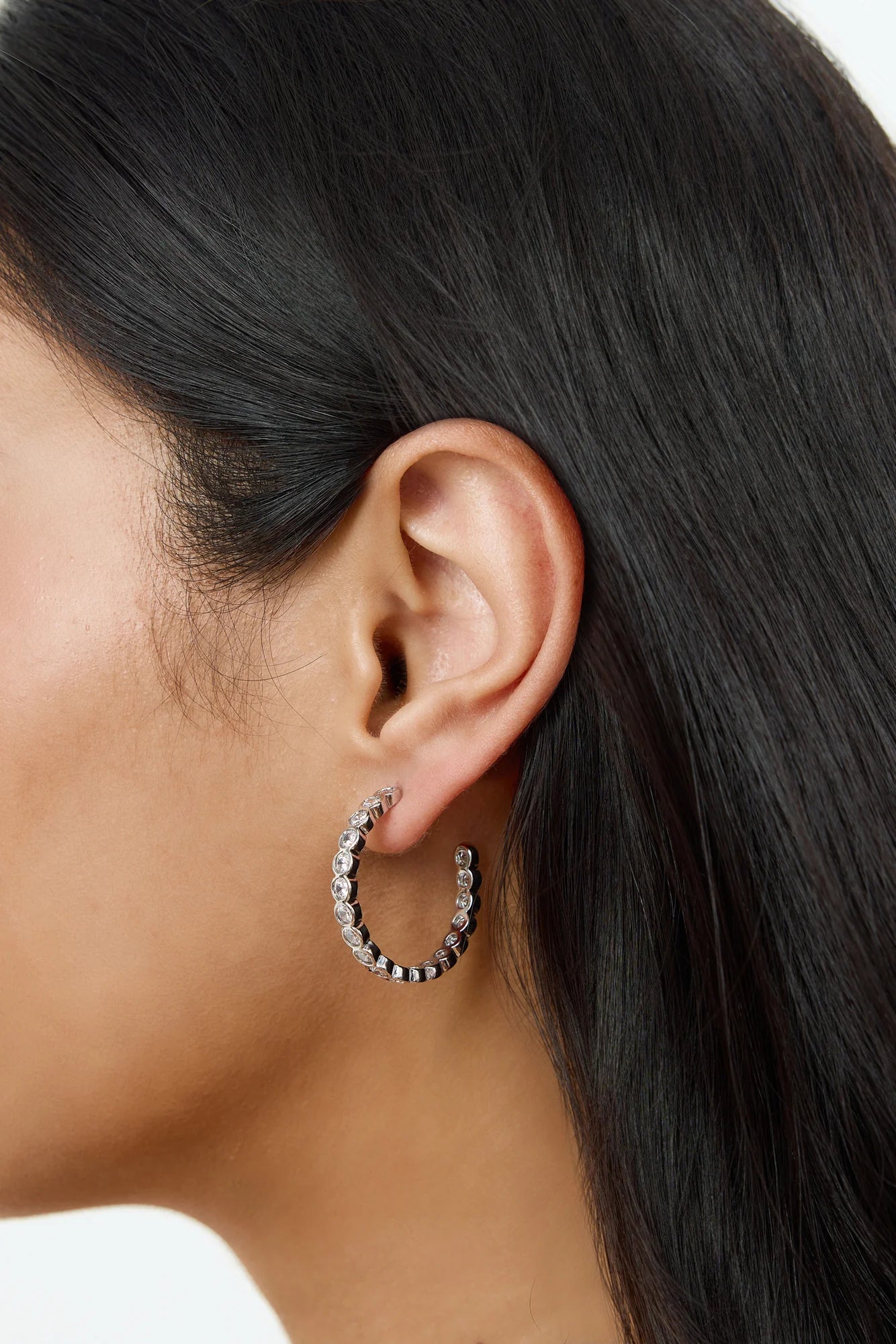 925 Silver High Shine Earrings Silver
