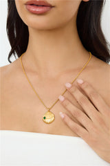 18k Gold Plated Shell Dance Necklace Gold