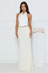 Crème Dream Halter Top White