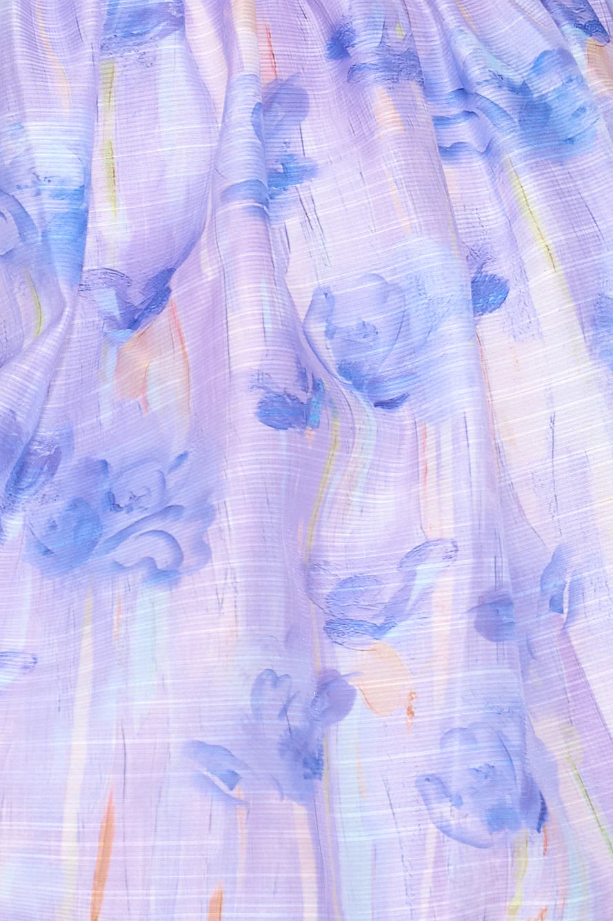 Flirty Energy Strapless Bubble Mini Dress Purple