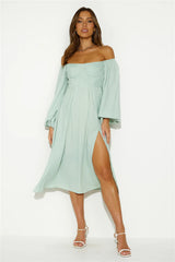 Want To Dance Midi Dress Sage