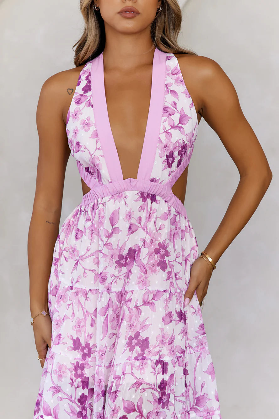 Forward Fashion Maxi Dress Purple
