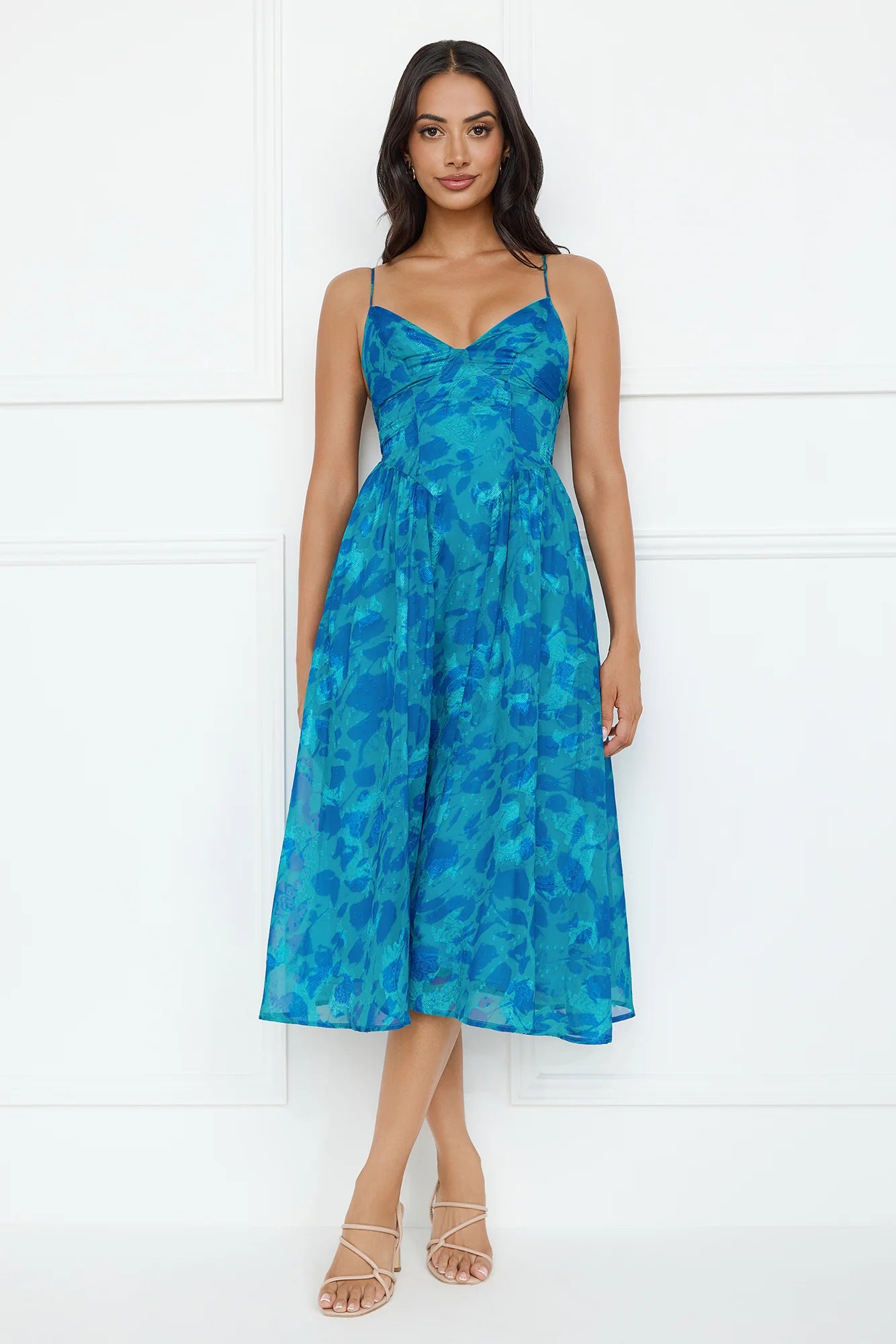 Fresh Nectar Midi Dress Blue