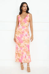 Floral Sunlight Maxi Dress Pink