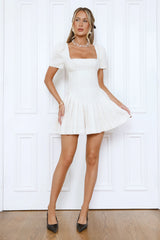 Dare To Dream Tweed Mini Dress Cream