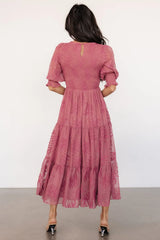 Nellie Smocked Midi Dress | Vintage Rose