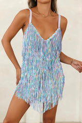 Peppamayo Music Festival Sequin Mini Dress Lilac