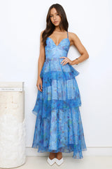 Bright Breeze Maxi Dress Blue