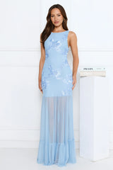 Whispering Glow Maxi Dress Blue
