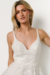 Giavanna Tiered Midi Dress | Off White