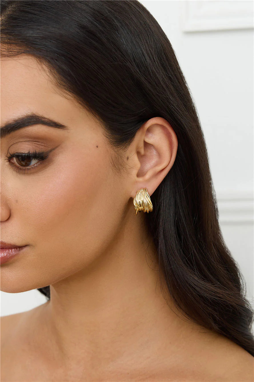 18k Gold Plated Charmed Earrings Gold
