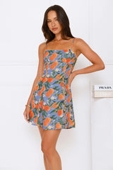 Tangerine Bliss Mini Dress Blue