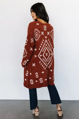 Missoula Oversized Cardigan | Rust + Beige