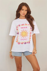 BASE Tropical Ibiza Oversized T-Shirt White
