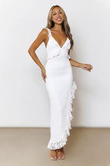 Enchanted By You Lace Midi Dress White
