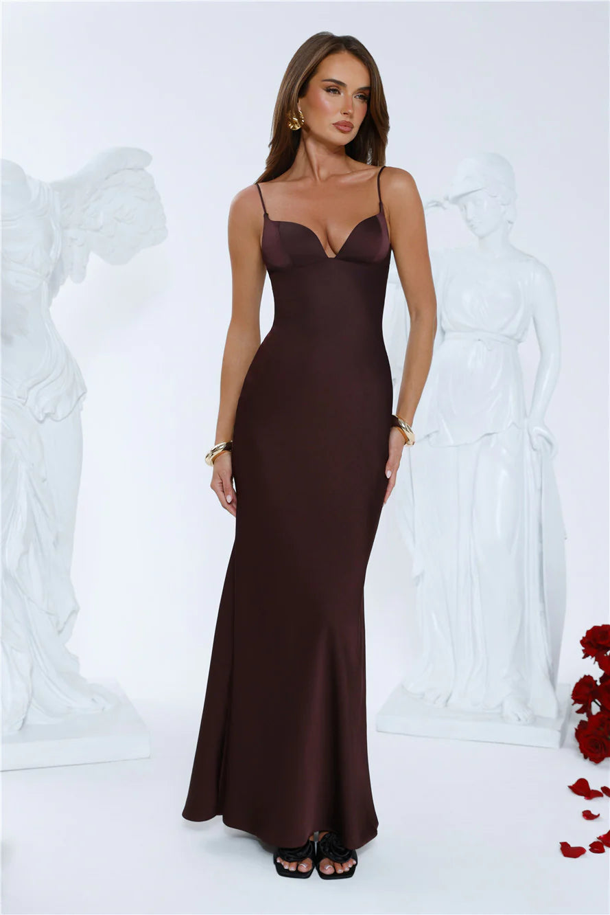 Glow Up Certified Maxi Dress Merlot