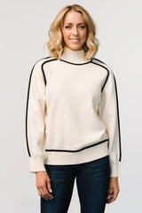 Harrington Sweater | Cream + Black