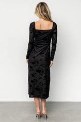 Tamara Midi Dress | Black Floral
