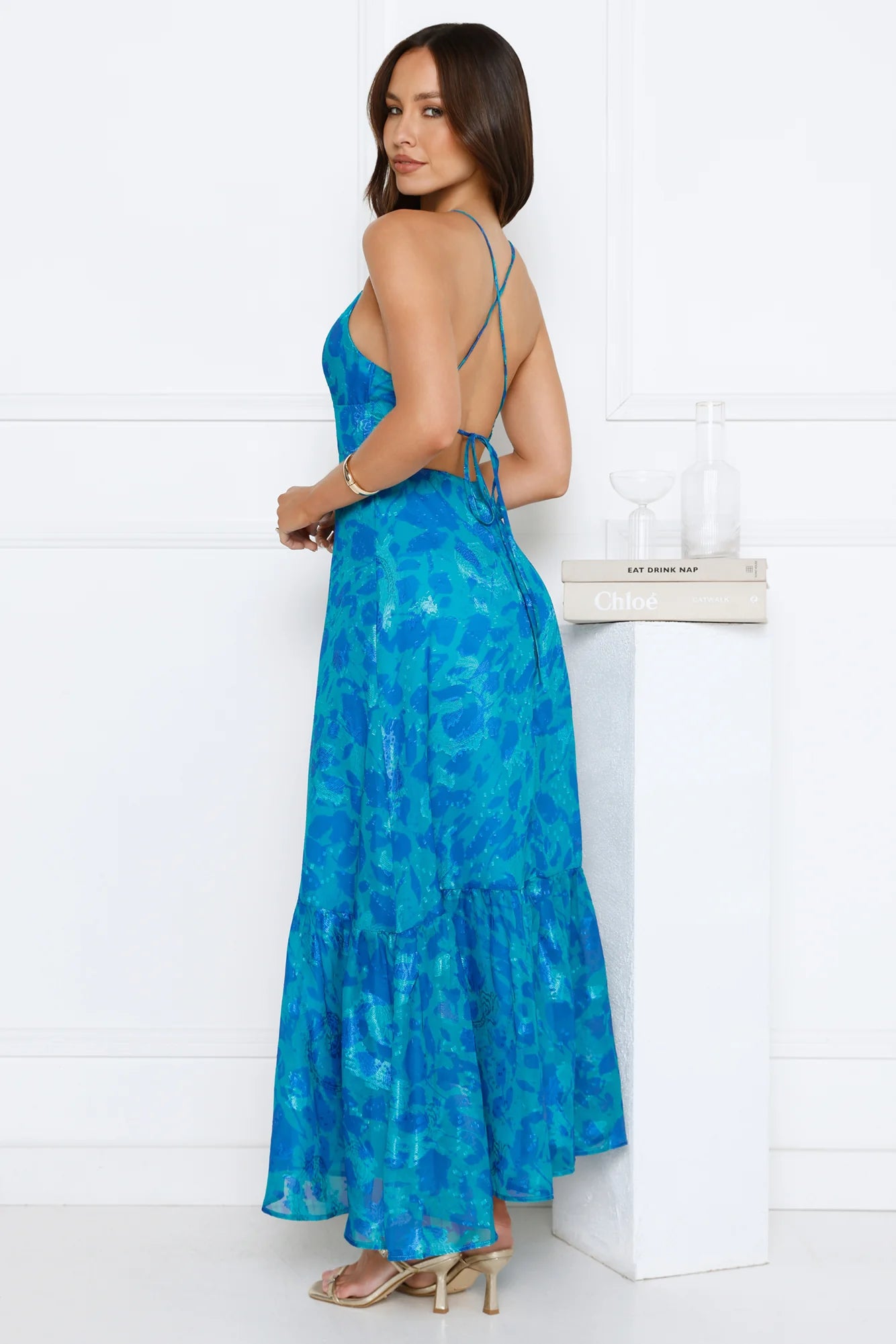 Dance Under Stars Maxi Dress Blue