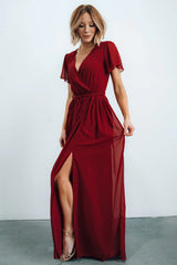 Kristina Maxi Dress | Burgundy