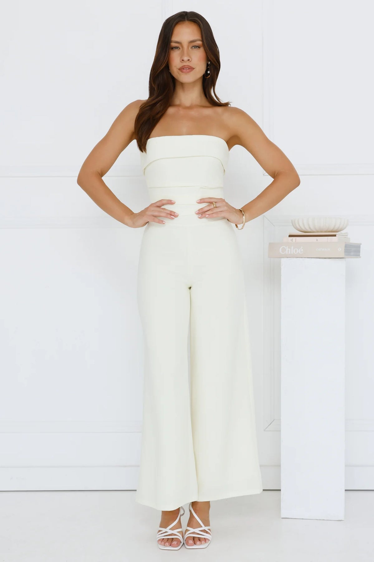 After Hours Elixir Strapless Jumpsuit Yellow