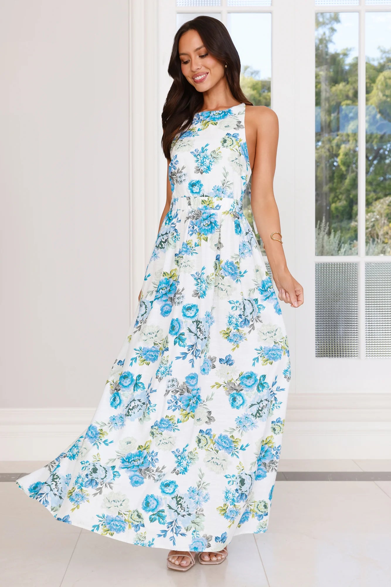 Airy Beauty Maxi Dress Blue