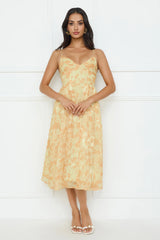 Fresh Nectar Midi Dress Yellow