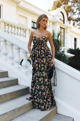 Twirl With Me Strapless Maxi Dress Black
