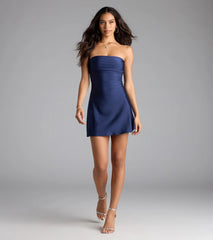 So Your Vibe Strapless A-line Mini Dress
