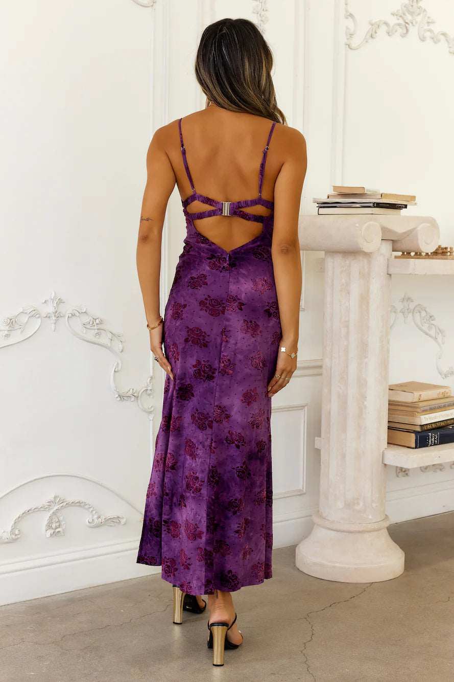 Blossom Breeze Maxi Dress Purple