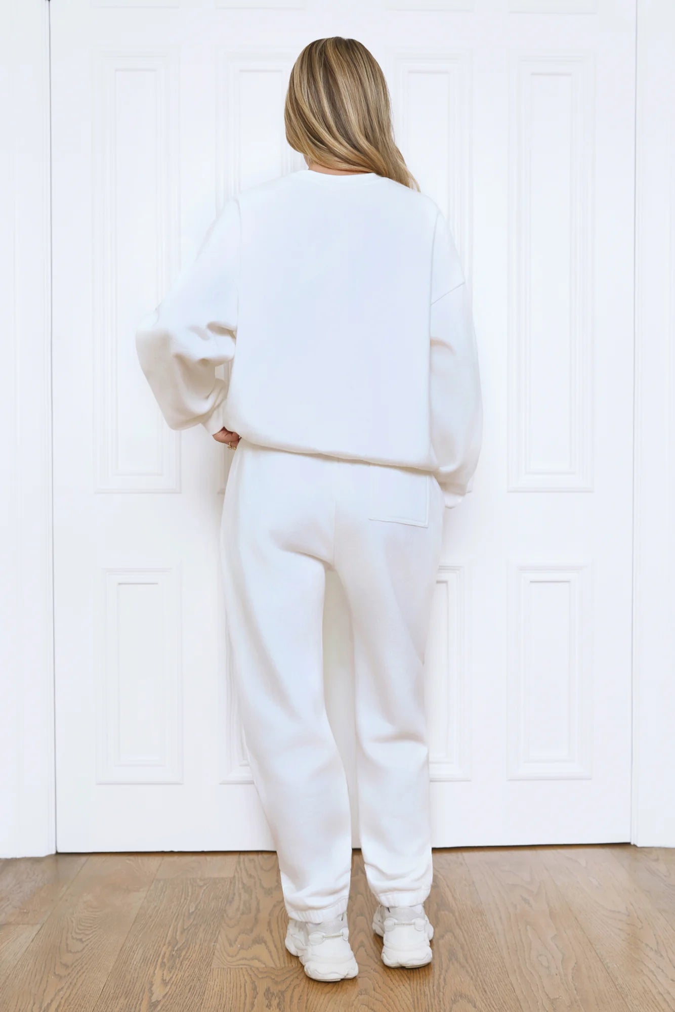 BASE Waist Fold Cuffed Sweatpants White