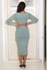 Trendiest Gal Midi Skirt Green