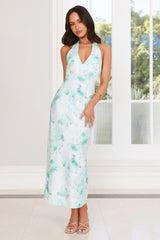 Glow Season Halter Maxi Dress Green