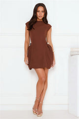 Fashion That Works Mini Dress Brown
