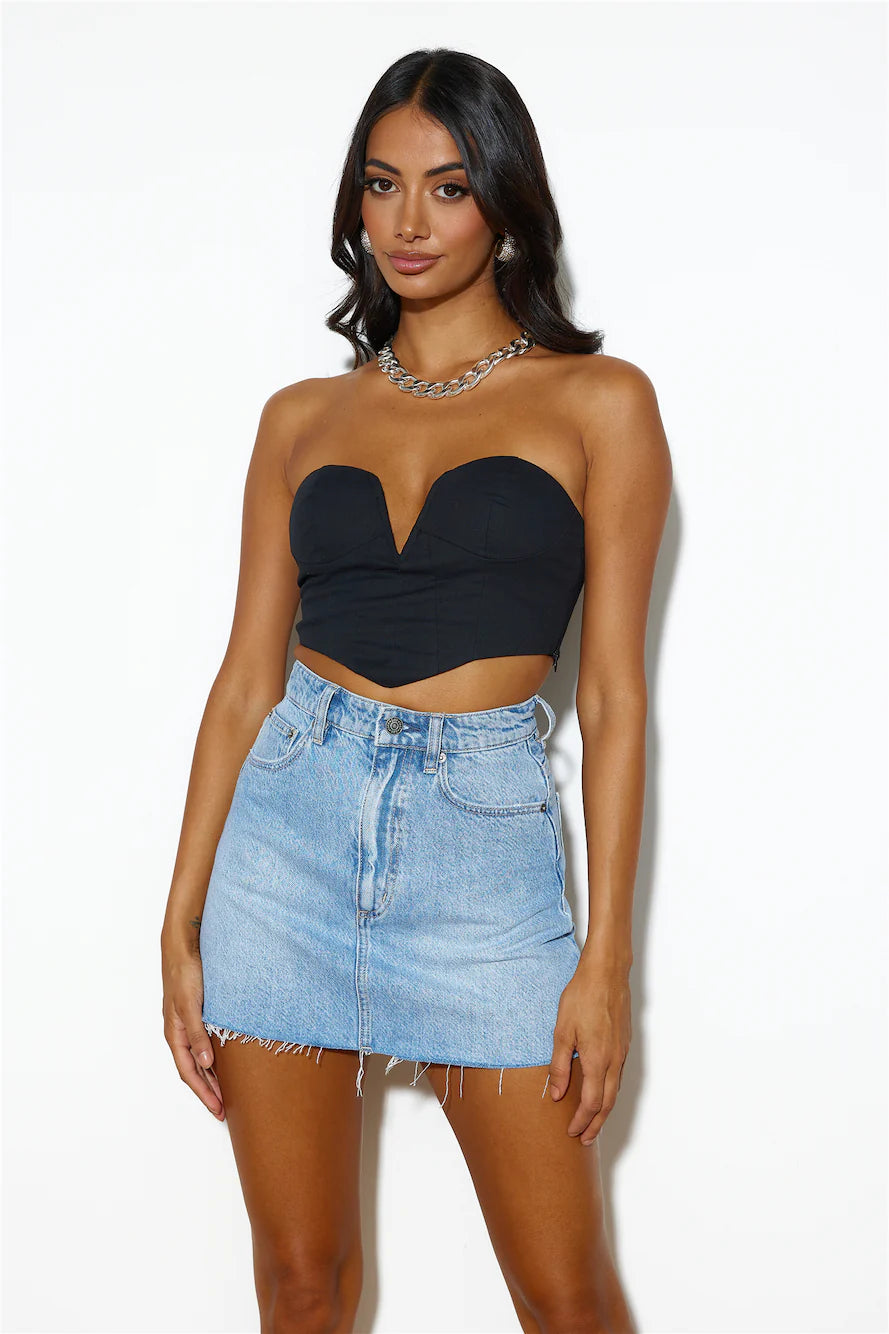 Gwen Babe Corset Top Black