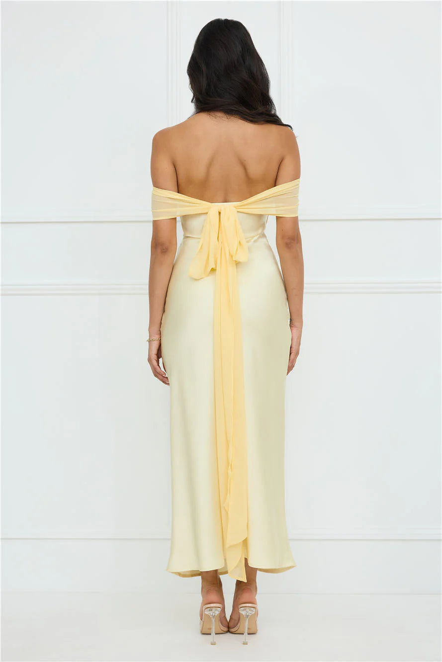 Daisy Darling Strapless Maxi Dress Yellow