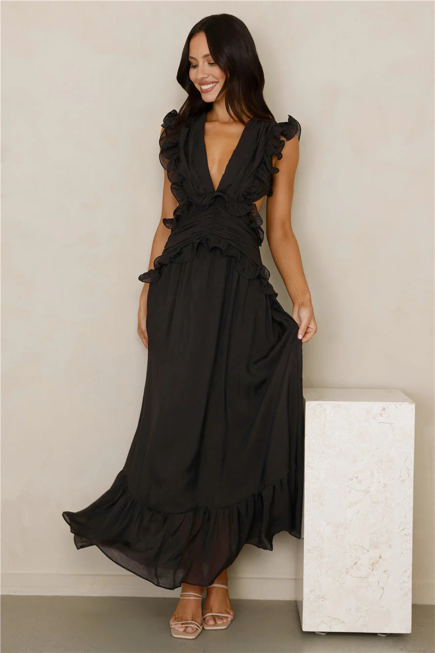 Evening Luxe Maxi Dress Black