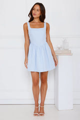 Daydreaming In Paris Mini Dress Blue