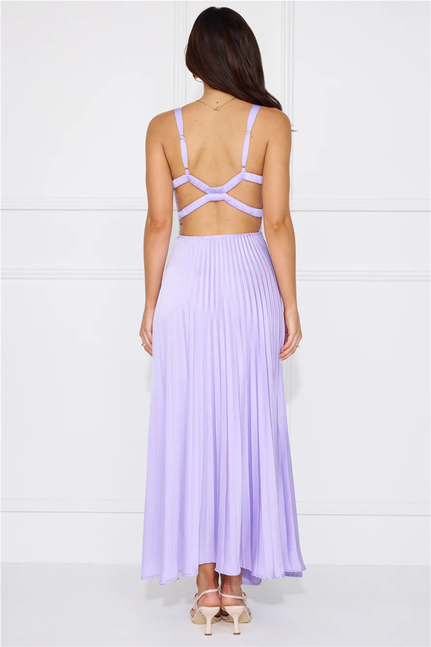 Dazzling Opulence Maxi Dress Lilac
