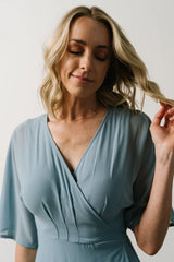 Lilly Wrap Maxi Dress | Dusty Blue