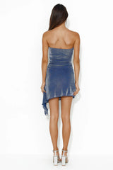 Ultimate Party Girl Glitter Mini Dress Blue