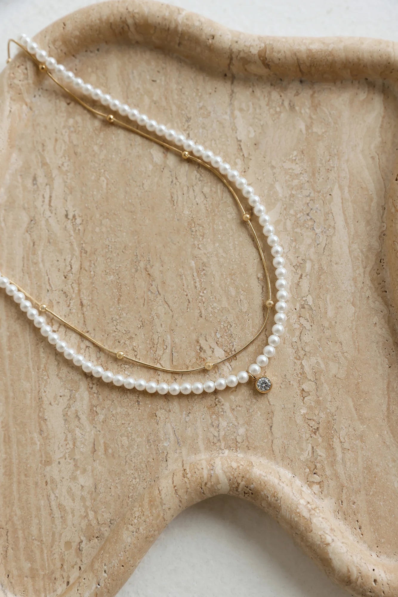 18k Gold Plated More Than Pearls Necklace Gold