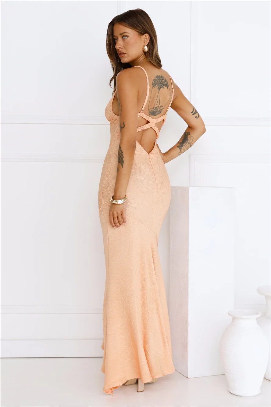 Driftwood Days Maxi Dress Peach