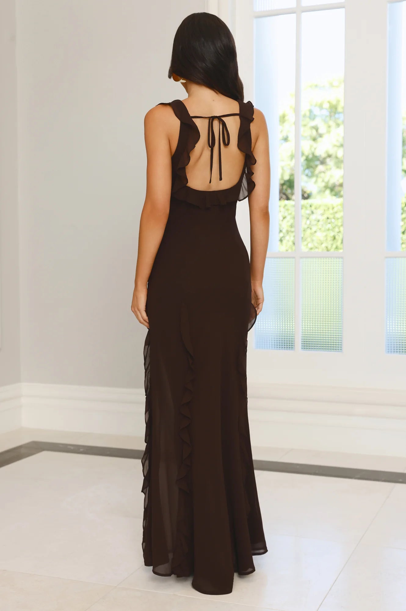 All Night Affair Maxi Dress Brown
