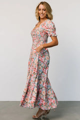 Tiana Maxi Dress | Vintage Blue + Pink Floral