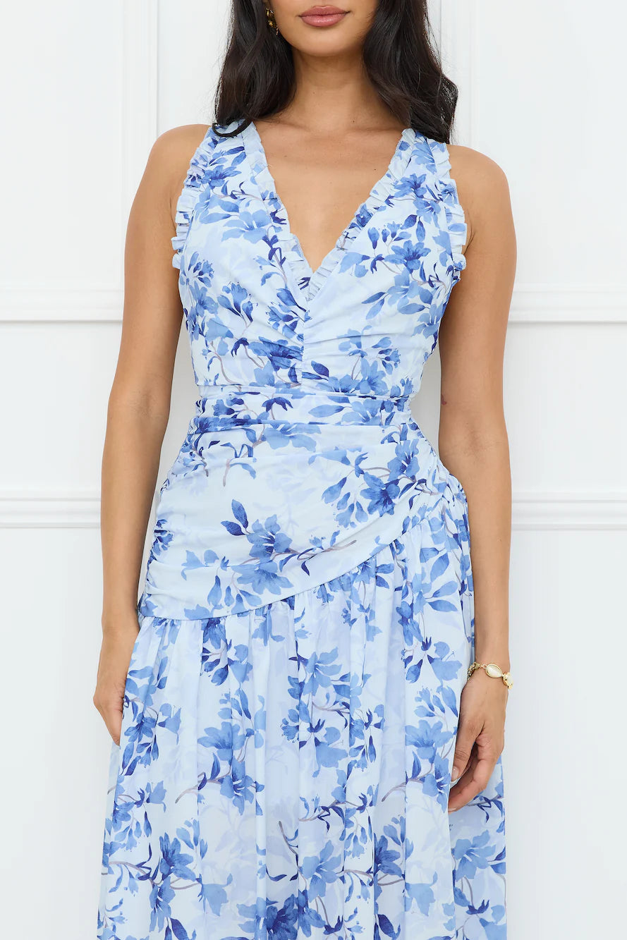 Deep Dive Maxi Dress Blue