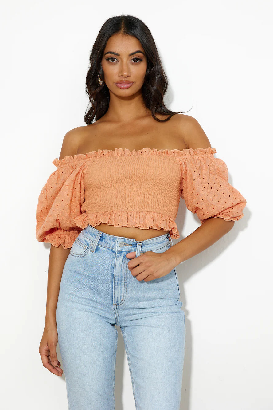 Cool Girl Like Me Crop Top Orange