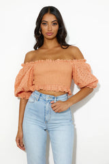 Cool Girl Like Me Crop Top Orange
